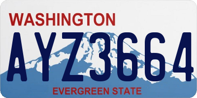 WA license plate AYZ3664