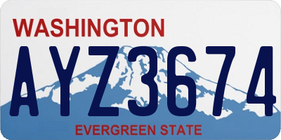 WA license plate AYZ3674