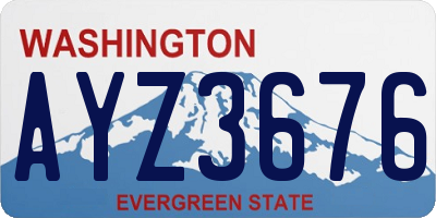 WA license plate AYZ3676