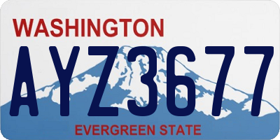 WA license plate AYZ3677