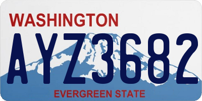 WA license plate AYZ3682