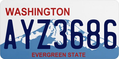 WA license plate AYZ3686