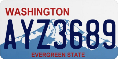 WA license plate AYZ3689