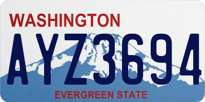 WA license plate AYZ3694