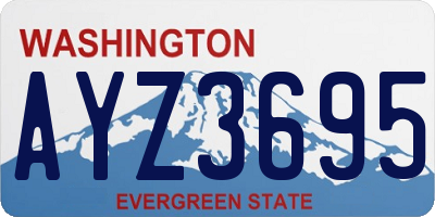 WA license plate AYZ3695