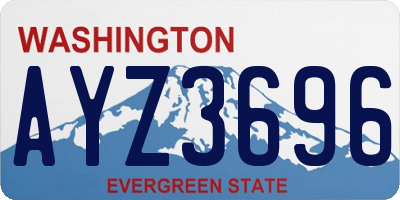 WA license plate AYZ3696