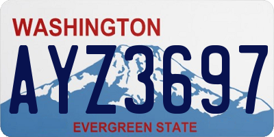 WA license plate AYZ3697