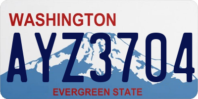 WA license plate AYZ3704