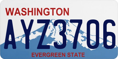 WA license plate AYZ3706