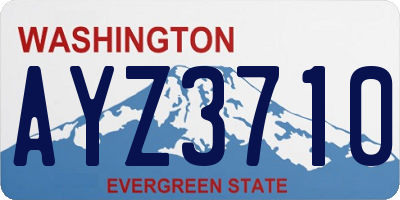 WA license plate AYZ3710