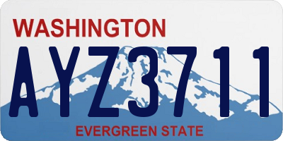 WA license plate AYZ3711