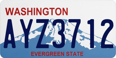 WA license plate AYZ3712