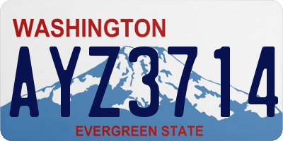 WA license plate AYZ3714