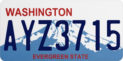 WA license plate AYZ3715