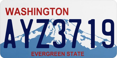 WA license plate AYZ3719