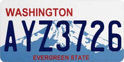 WA license plate AYZ3726