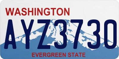 WA license plate AYZ3730