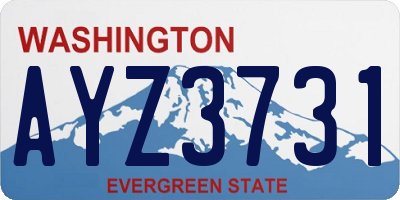 WA license plate AYZ3731