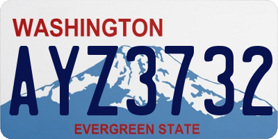 WA license plate AYZ3732