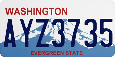 WA license plate AYZ3735