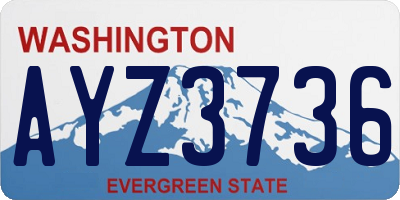 WA license plate AYZ3736