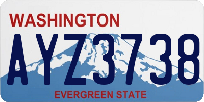 WA license plate AYZ3738