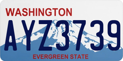 WA license plate AYZ3739