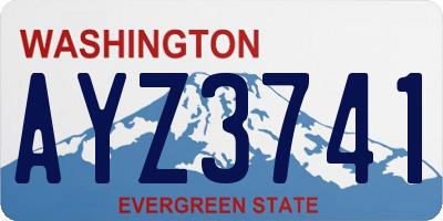 WA license plate AYZ3741