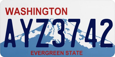 WA license plate AYZ3742