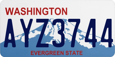 WA license plate AYZ3744