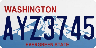 WA license plate AYZ3745