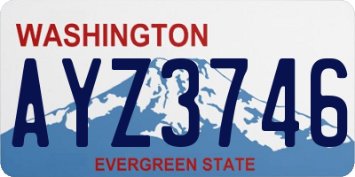 WA license plate AYZ3746