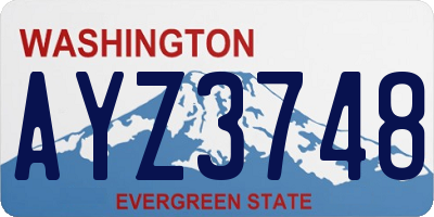 WA license plate AYZ3748