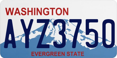 WA license plate AYZ3750