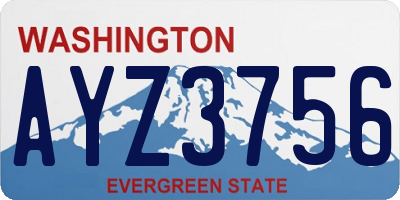 WA license plate AYZ3756