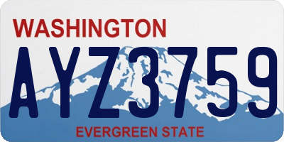 WA license plate AYZ3759