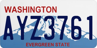 WA license plate AYZ3761