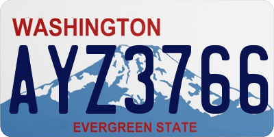 WA license plate AYZ3766