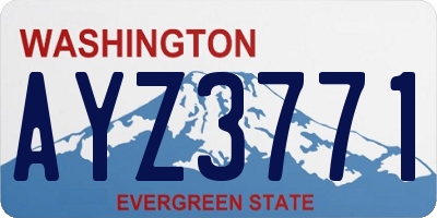 WA license plate AYZ3771