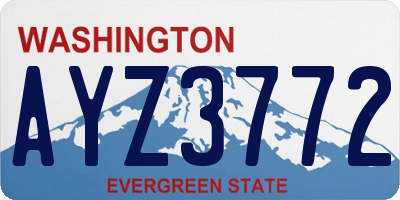 WA license plate AYZ3772