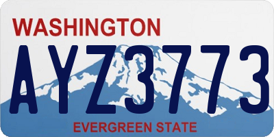 WA license plate AYZ3773