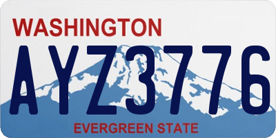 WA license plate AYZ3776