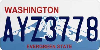 WA license plate AYZ3778