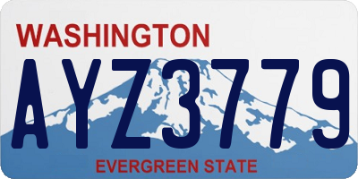 WA license plate AYZ3779