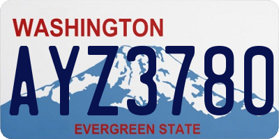 WA license plate AYZ3780