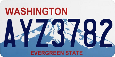 WA license plate AYZ3782