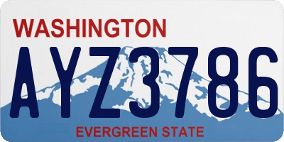 WA license plate AYZ3786