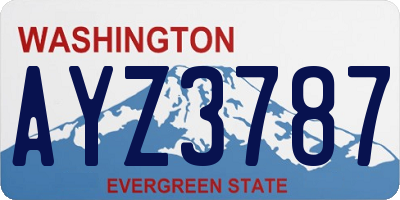 WA license plate AYZ3787