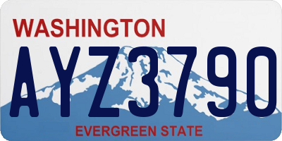 WA license plate AYZ3790