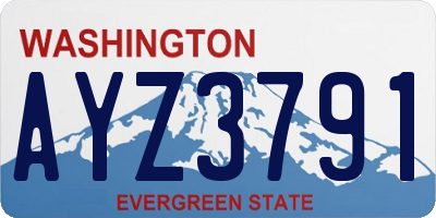 WA license plate AYZ3791